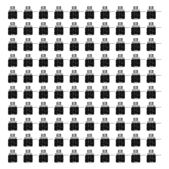 100Pcs 4mm Banana Plug Socket Binding Post Cross Connector Plug Socket Binding Post TerminalsBlack
