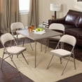 thumbnail image 4 of MECO Chaise Pliante Rembourrée en Tissu Métal Comfort Deluxe, Sable Beige (4 Pack), 4 of 8