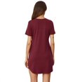 thumbnail image 3 of POINTERTECK Robe Mini pour Femmes Manches Courtes Col en V Plissé Tunique Couleur Unie, 3 of 9