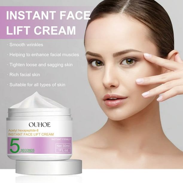 Fiudx Crema Lifting Facial Instantáneo, Fórmula Peptídica Antiedad, Hidratante Reductor de Líneas de Expresión, Hidratación Reafirmante, Relajante Post-Baño, Uso Diario para Todo Tipo de Piel