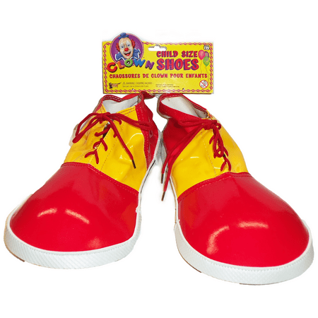 Child Clown Shoes Jumbo Shoe Covers Red & Yellow Boys Kids One Size Costume Accessories