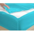 thumbnail image 5 of DNG Creations Zipper Fitted Sheet ( Includes - 1 Elastic Fitted Sheet & 2 Base Sheet has Zipper ) 100% Egyptian Cotton 12 Inch Deep Pocket (Solid Turquoise Blue - Full ), 5 of 9