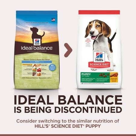 Hill's Ideal Balance (Spend $20, Get $5) Puppy Natural Chicken & Brown Rice Recipe Dry Dog Food, 12.5 lb bag-See description for rebate (Best Dogs To Get As Puppies)