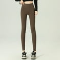 thumbnail image 2 of Bibifish Women's Leggings Black High Waisted Stretch Spandex Fabric Leggings Slim Fit Casual Daily Wear Leggings With Seamless Design, 2 of 4