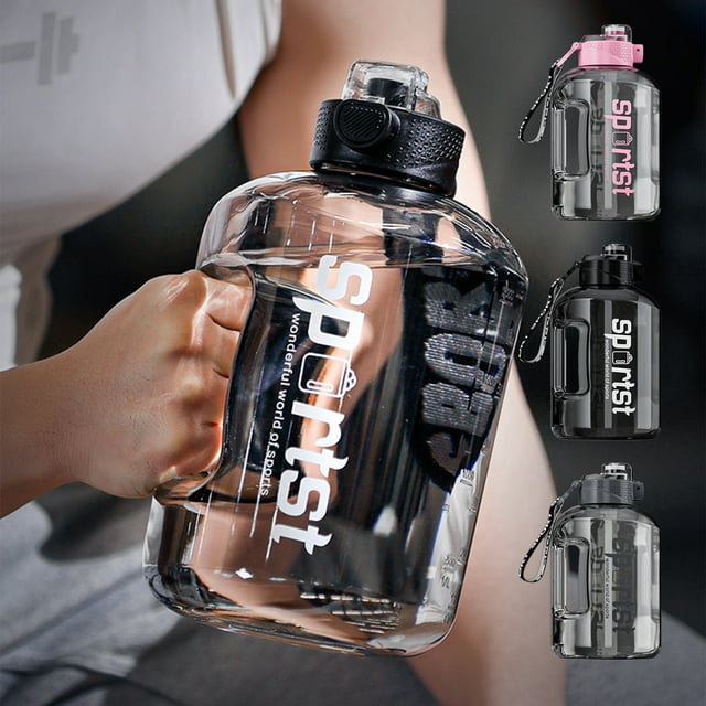 pstuiky Large Capacity Water Bottle 1.7L 57Oz Ton Bottle with Straw & Carrying Strap Portable Big Water Cup for Sports, Fitness, Gym & Outdoor