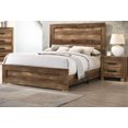 thumbnail image 1 of K-Living Caliban King-Sized Complete Platform Bed in Rustic Brown Finish, 1 of 1