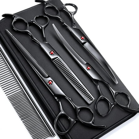 4cr Stainless Steel Safety Round Tip 6 In 1 Dog Grooming Scissors ...