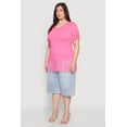 thumbnail image 4 of Womens Plus Size Fringe Hem Tee, 4 of 5