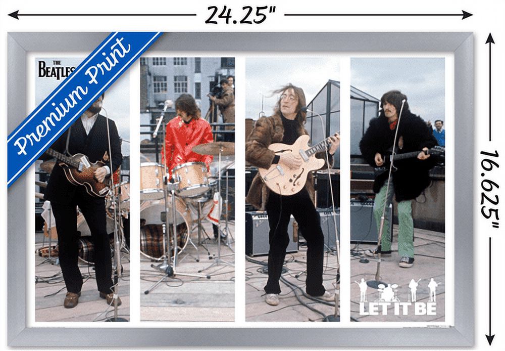 The Beatles - Let It Be Bars Wall Poster, 14.725" x 22.375", Framed