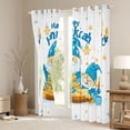 thumbnail image 3 of Feelyou Kids Vintage Chanukah Curtains Pack of 2 (42x84 Each), Kawaii Rustic Gnome Curtains Blackout, Christmas Snowflake Bedroom Curtains, Black Out Curtains Decor, 3 of 6