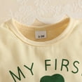 thumbnail image 6 of HWJAD Baby Girl My First St Patrick's Outfit - Newborn Shamrock Long Sleeve Romper Pants Headband Cute Clothes Set, 6 of 11