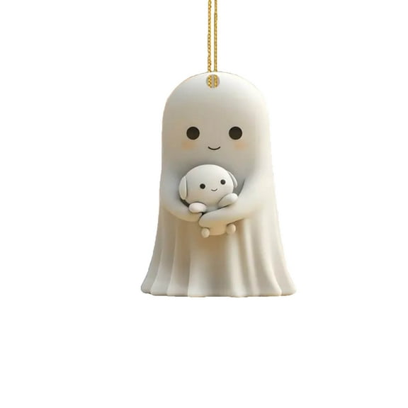 Moocorvic Halloween Hanging Ornaments Ghost Decoration Christmas Tree Decorations Ornaments Resin Mini Halloween Decoration for Party Decor