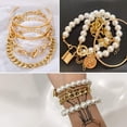 thumbnail image 4 of Brazalete 17IF Dainty Boho Gold Chain Set de 25 piezas para mujer, 4 of 7