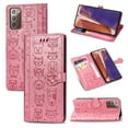 thumbnail image 1 of Galaxy Note 20 Ultra Case, Allytech PU Leather Cute Dogs & Cats Embossed Stand Folio Flip Anti-scratch Wrist Strap Lanyard Magnetic Cards Slots Wallet Cover for Samsung Galaxy Note 20 Ultra,Pink, 1 of 1