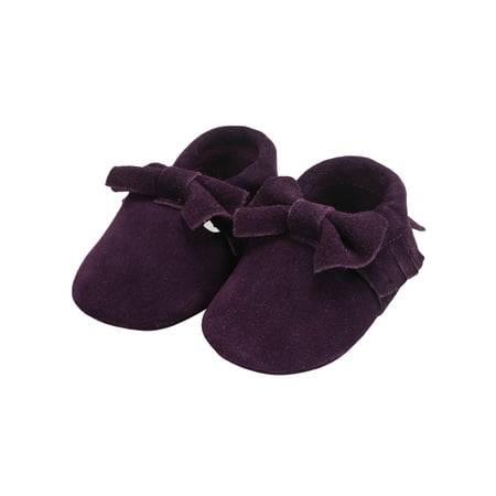 

Lacyhop Little Kids Flats First Walker Crib Shoes Comfort Loafers Outdoor Cute Moccasin Non-slip Slip On Walking Shoe Purple 6C