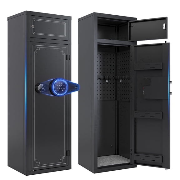 Sapital 10-12 Gun Safe with Touchscreen Lock, Cold Rolled Steel Rifle Cabinet and Adjustable Gun Rack