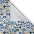 thumbnail image 6 of Ambesonne Yellow and Blue Grommet Curtain, Mosaic Azulejo, 50" x 54", Violet Blue Mustard, 6 of 6