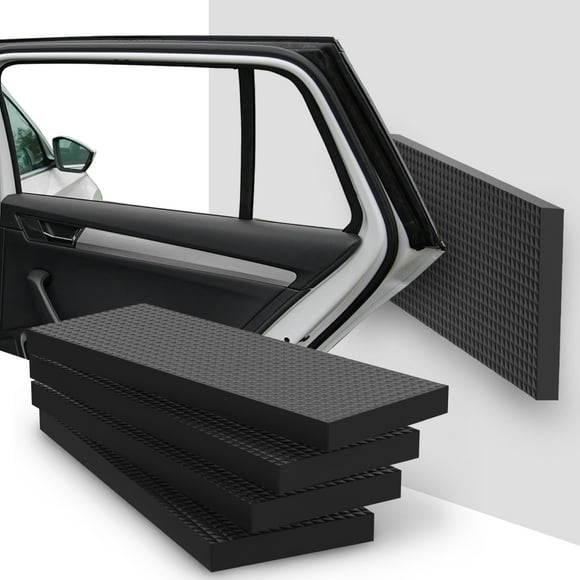 Fosmon Grand Protecteur de Mur de Garage 15,7 Pouces X 5,9 Pouces X 0,78 Pouces (4 Paquets), Mousse EVA en Forme de Losange (Résiste jusqu'à 300 Lb d'Impact) avec Rembourrage Autocollant en Maille de Fibre de Verre pour Pare-Chocs de Porte de Voiture, Aide au Stationnement