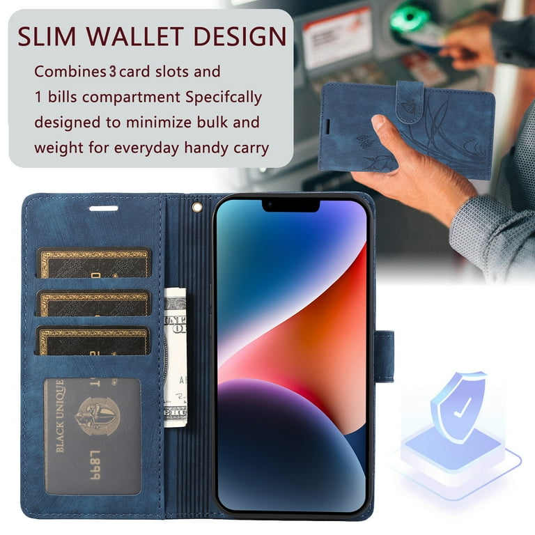 Marithe☆CIRCLE LOGO CARD WALLET BAG (2color) TECH CIRCLE For iPhone 14 Plus Case Wallet for Women Men