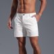 thumbnail image 5 of pstuiky Pantalones cortos para hombre, Pantalones cortos casuales de moda para hombre, de color liso, con bolsillo y cintura elástica. Pantalones cortos de golf, 5 of 6