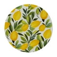 thumbnail image 2 of Nawypu  Watercolor Lemons Round Tablecloth,Bright Yellow Lemons and Green Leaves Diameter 60" Table Cover Dining Decorative for Holiday Home Party Wedding Picnic, 2 of 7