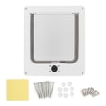 thumbnail image 1 of ZOUSSIQI 4 Way Rotating Switch Controllable Flexible Switch Pet Lock Flap Door for Pet Cats(White) CW2519#6957, 1 of 10