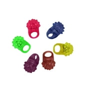 Crazy Light Up Flashing Blinking Rave Bumpy Bubble Shaped Jelly Rings 12 Pack