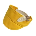 thumbnail image 4 of Sombrero con visera para el sol, figura de felpa, sombrero de ala ancha, muñeca de juego de simulación, sombrero para el sol, elegante sombrero para Amarillo, 4 of 8