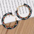 thumbnail image 3 of Pendientes de aro SHINUS BOHO con cuentas hechos a mano para mujer MI-E200151D, 3 of 6