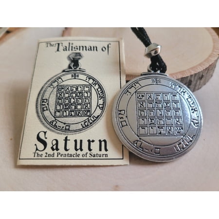Talisman of Saturn Magic Pentacle Solomon Seal Luck Protection Pendant Necklace by Mdream