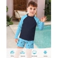 thumbnail image 4 of Lanbubble Boys Long Sleeve Rash Guard Swimsuit Kids 2-Pieces Bathing Suits Set, 4 of 6