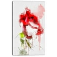 thumbnail image 2 of Croquis de Rose Rouge avec des Éclaboussures Rouges - Grande Toile Florale, 2 of 3