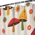 thumbnail image 3 of Red Mushroom Flower Light Pattern Shower Curtain 36"x72" ,Bathroom Decorative Shower Curtains Set with 12 Hooks,Modern Waterproof Washable Shower Curtain, 3 of 6