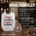 thumbnail image 4 of Biddlebee 12oz Insulated Stainless Steel Stemless Wine Tumbler, Save Water Drink Wine, 4 of 7