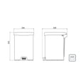 thumbnail image 4 of Bote de Basura Tramontina Acero Inoxidable con Pedal, 12 Lt, 4 of 4