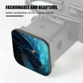 thumbnail image 3 of Hitch Cover Fits For 2-Inch Hitch,Blue Dragon With Glowing Eyes (2)Rubber Trailer Hitch Cover Tube Plug Insert,Car Exterior Accessories, Receiver Tube Hitch Plug, 3 of 6