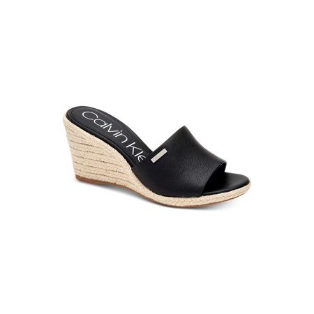 

Calvin Klein Women s Shoes Britta Leather Open Toe Casual Platform Sandals