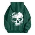 thumbnail image 6 of Women's Halloween Hooded Sweatshirts Skull Graphic Long Sleeve Drawstring Pullover Tops Skeleton Print Hoodie Shirts, 6 of 6