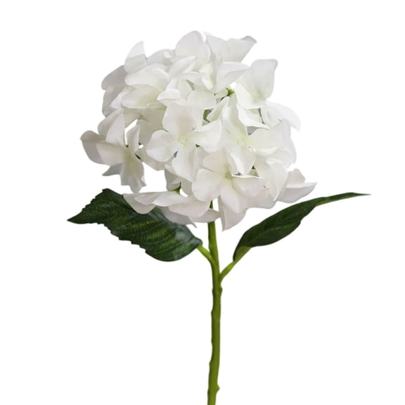 Hydrangea Artificial Flowers with Glass Vase, Pink Real Touch Silk Hydrangea Arrangement with Faux Water, Small Faux Floral Centerpiece for Home Decor, Wedding, Bathroom, Shelf, Coffee Table
