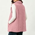 thumbnail image 5 of Perfectbot Women Fleece Sherpa Vest, Lapel Collar Button Down Fall Winter Thermal Waistcoat Layering Outerwear, 5 of 7