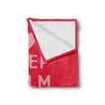 thumbnail image 2 of Keep Calm Soft Flannel Fleece Throw Blanket, Love Me Saint Valentine's Day Theme Phrase of Love for Romantic Couples, Cozy Plush for Indoor and Outdoor Use, 50" x 70", Scarlet Pale Pink, by Ambesonne, 2 of 5