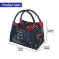 thumbnail image 2 of Easygdp Red Black Eastern Panda Warrior Bolsa de Almuerzo Insulada Reutilizable, Bolsa de Mano y Bandolera para Oficina, Trabajo, Viajes, 2 of 6