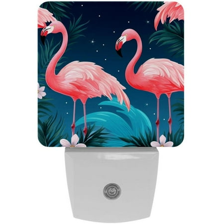 

Flamingo LED Square Night Lights for a Bright and Stylish Ambiance - Ideal for Bedrooms and Hallways - Energy Efficient Plugin Lamps with Auto Sensor