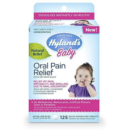 Hyland's Baby Oral Pain Relief 125 ea (Pack of 4)