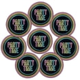 thumbnail image 2 of Unique Industries' Neon Rainbow Round 9" Paper Dinner Plates, 8ct, 2 of 3