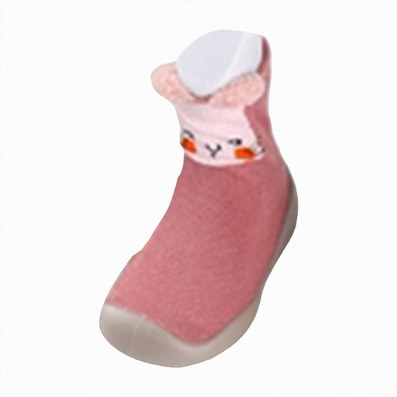 enyan Todd'ler Shoes Gir'l B'aby Sock Shoes B'aby Walking Shoes Infant Non-Slip Breathable Slippers with Soft Rubber Sole B'aby B'oys G'irls Sneakers Pink,Size 5