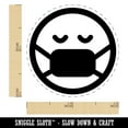 thumbnail image 2 of Face Mask Sick Health Emoticon Self-Inking Rubber Stamp Ink Stamper - Yellow Ink - Mini 1/2 Inch, 2 of 7