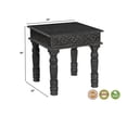 thumbnail image 2 of Pemberly Row Contemporary Carved Solid Wood End Table in Black, 2 of 5