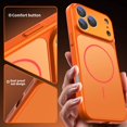 thumbnail image 4 of TECH CIRCLE For iPhone 14 Pro Max PC+TPU Magnetic Case Compatible with MagSafe Wireless Charging Anti-Scratch Luxury Matte Shock-Absorbent Anti-Fingerprint Camera Lens Protector,Orange, 4 of 9