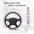 thumbnail image 3 of Uemuo Orchids Flowers Printed Car Elastic Steering Wheel Cover - Universal Car Accessory for Diverse Cars Anti-Slip, and Comfortable- 15", 3 of 8